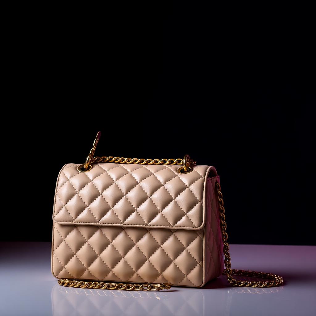 Bolso acolchado nude